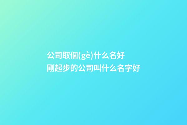 公司取個(gè)什么名好 剛起步的公司叫什么名字好-第1張-公司起名-玄機(jī)派